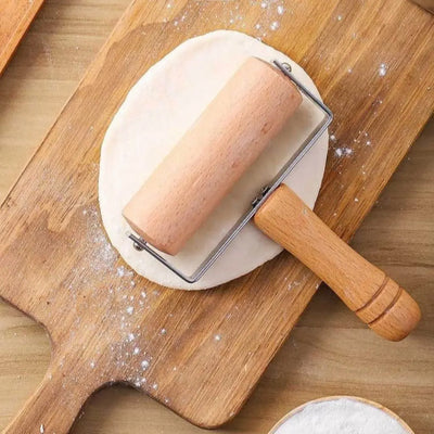 Beechwood Dual-Head Rolling Pin Set – Pancake & Pizza Dough Roller