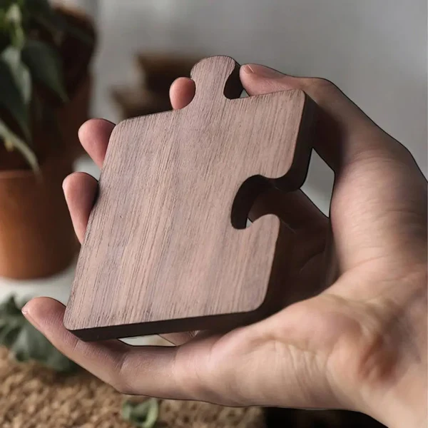 WALNUT PUZZLE CUP COASTERS