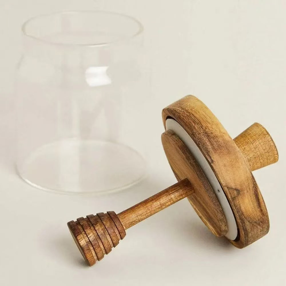 GLASS HONEY JAR