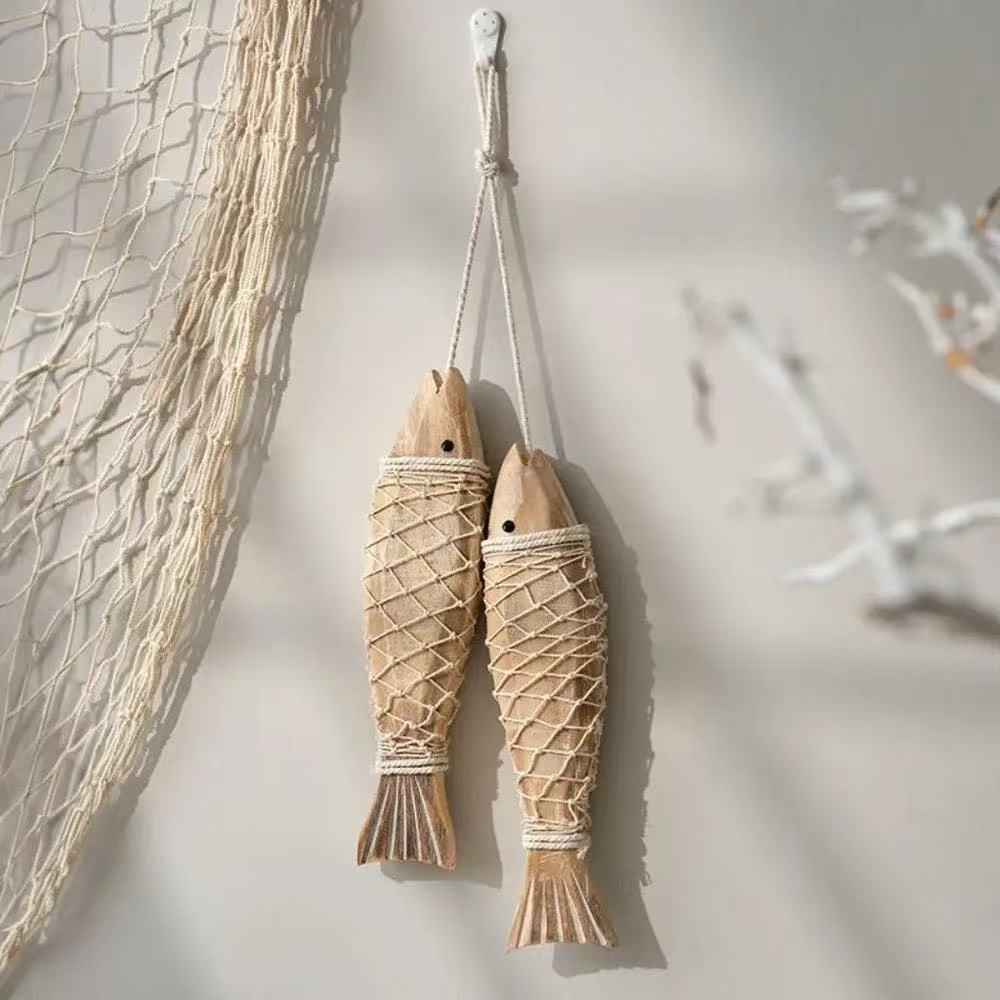 COASTAL WOODEN FISH WALL HANGING