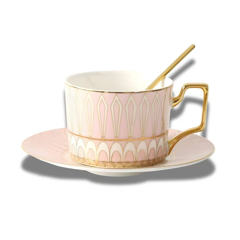 EXQUISITE PORCELAIN AFTERNOON TEA CUP SET