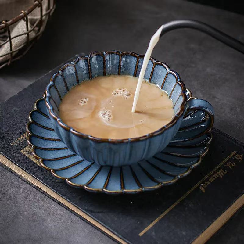 RETRO CERAMIC SAUCER SET
