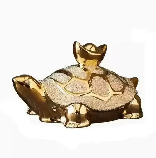 GOLD TORTOISE SCULPTURE