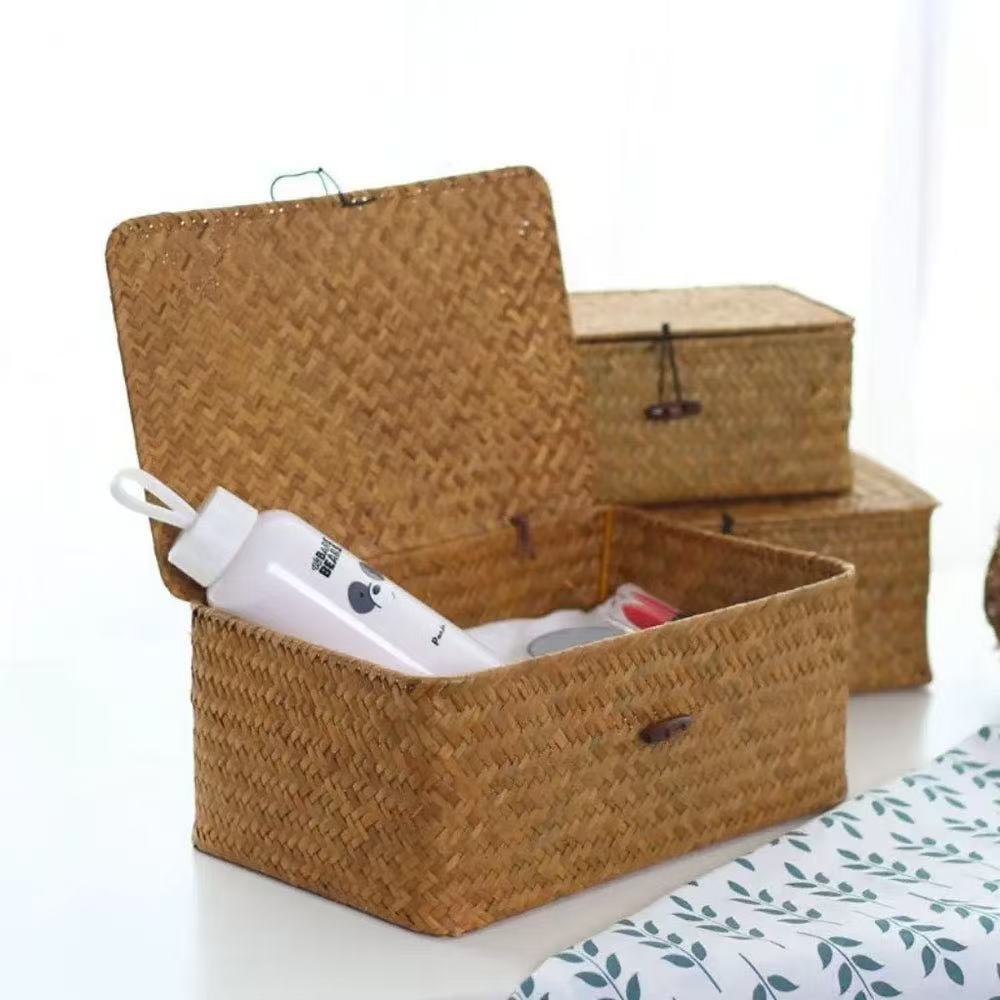 HANDMADE NATURAL SEAWEED STORAGE BASKET