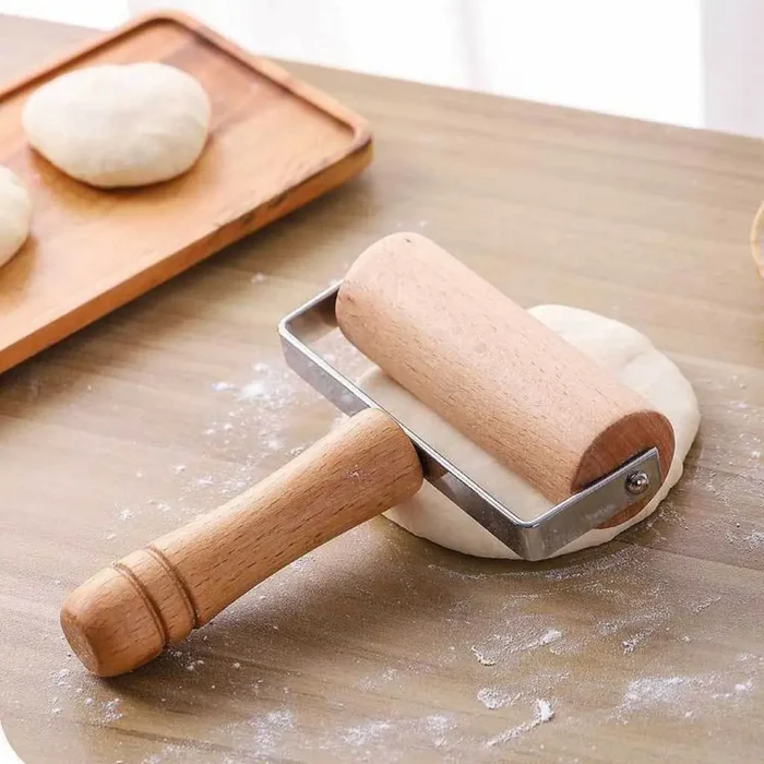 Beechwood Dual-Head Rolling Pin Set – Pancake & Pizza Dough Roller