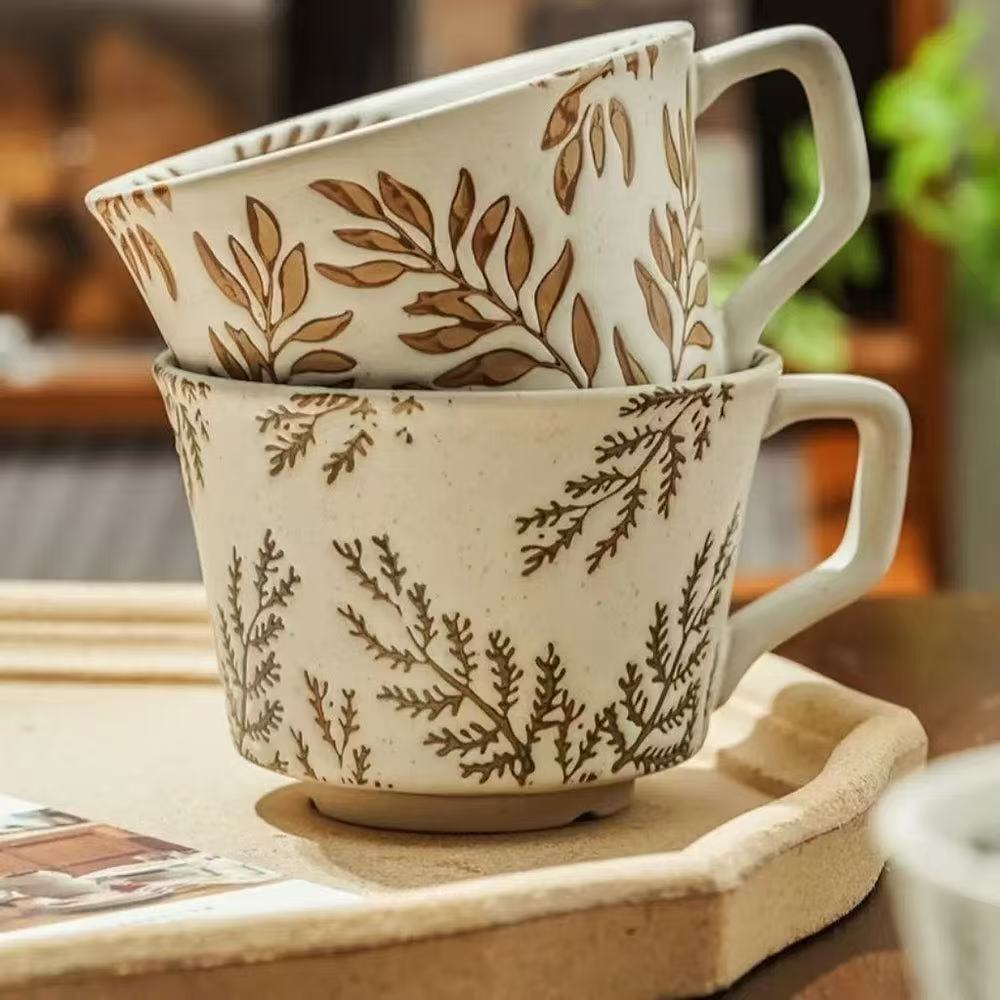 MINIMALIST NORDIC HAND-PAINTED CERAMIC MUG