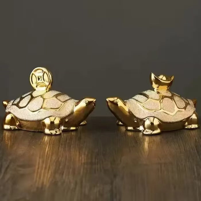 GOLD   TORTOISE   SCULPTURE