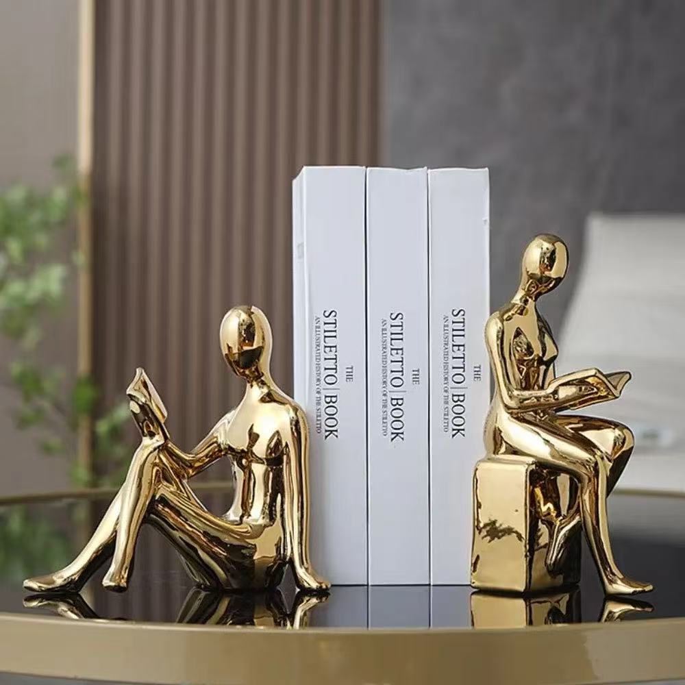 READ   &   REST   BOOKEND   SCULPTURE   SET