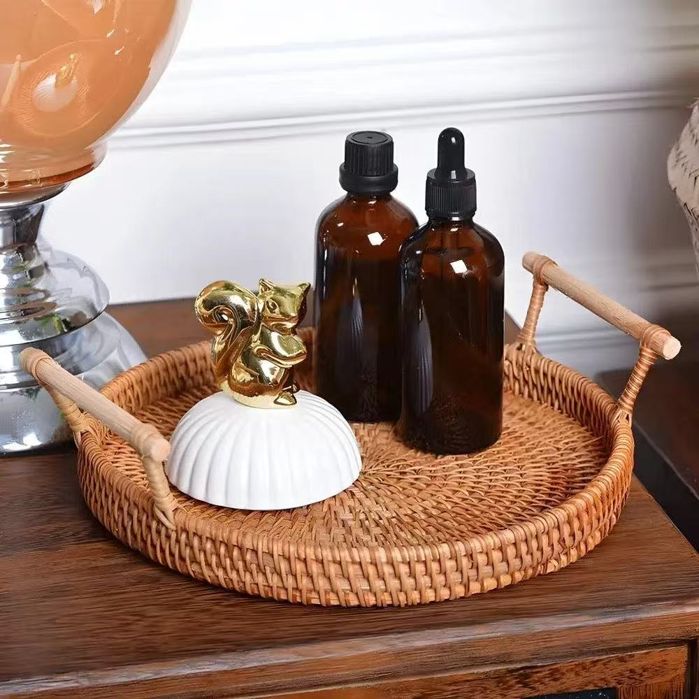 RATTAN WOVEN HANDCRAFTED   STORAGE TRAY
