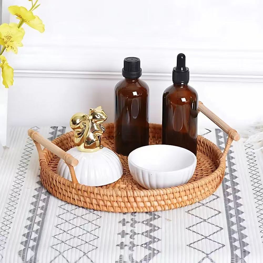 RATTAN WOVEN HANDCRAFTED   STORAGE TRAY