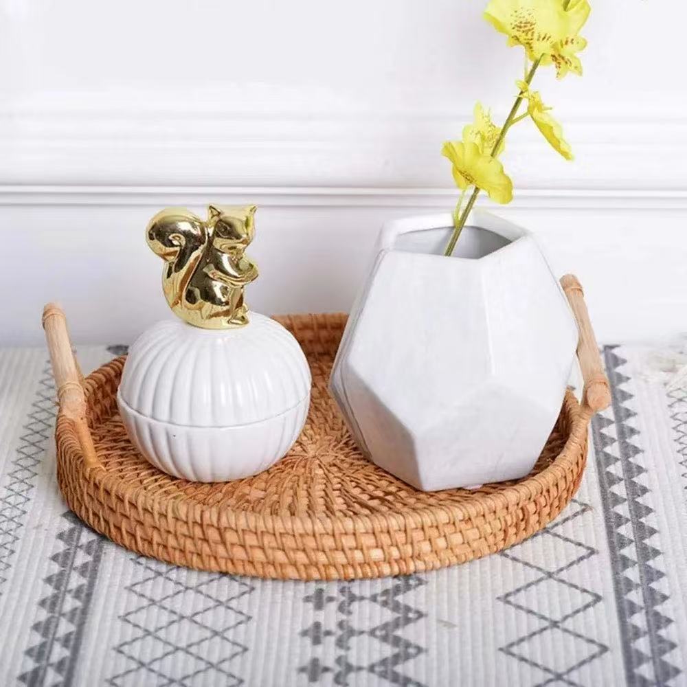 RATTAN WOVEN HANDCRAFTED   STORAGE TRAY