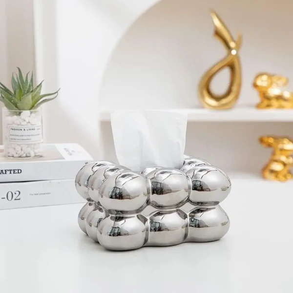 CERAMIC  BUBBLE  TISSUE  BOX