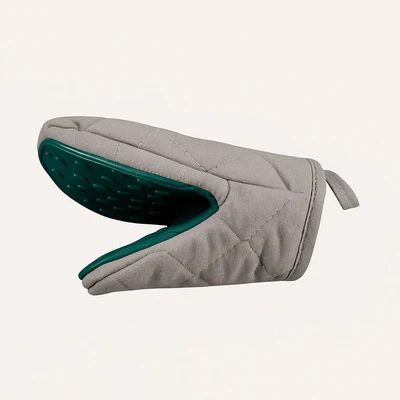 HEAT-RESISTANT  SILICONE  COTTON  OVEN  MITT