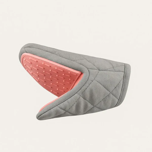 HEAT-RESISTANT  SILICONE  COTTON  OVEN  MITT