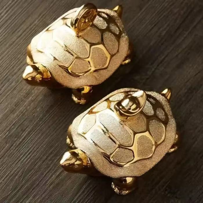 GOLD   TORTOISE   SCULPTURE