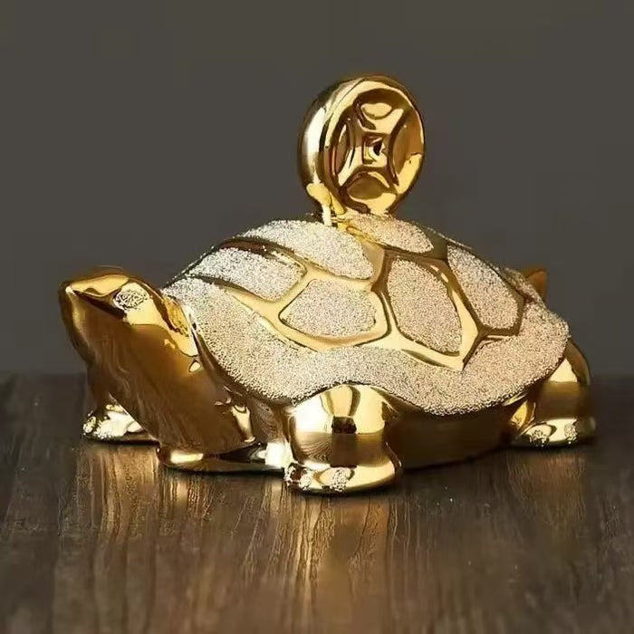 GOLD   TORTOISE   SCULPTURE