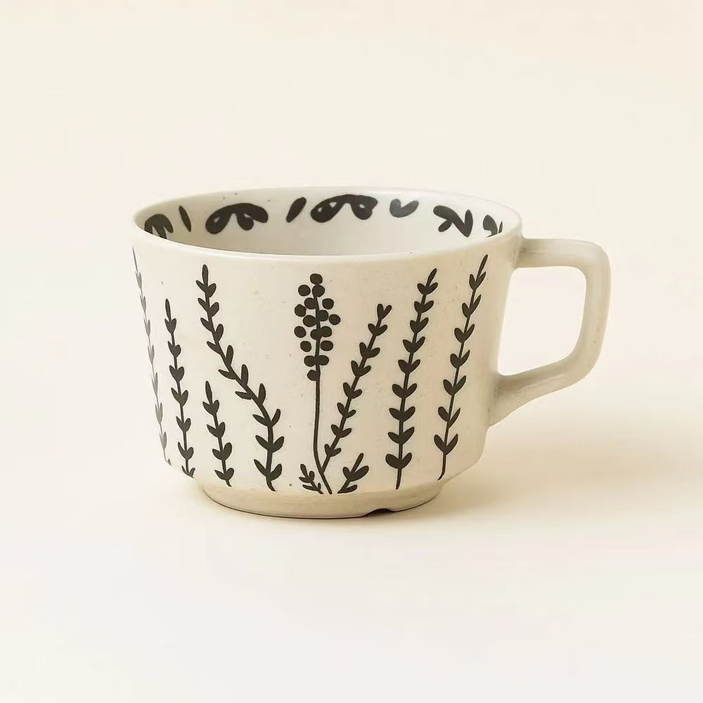 MINIMALIST   NORDIC   HAND-PAINTED  CERAMIC   MUG