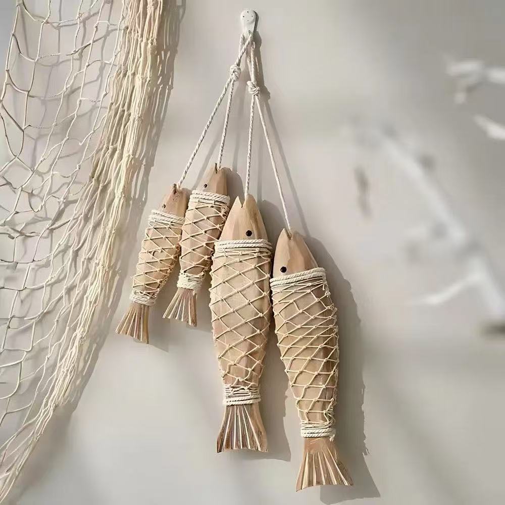 COASTAL   WOODEN   FISH   WALL   HANGING