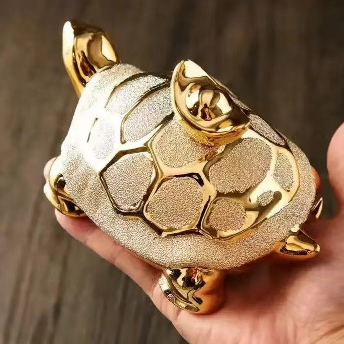 GOLD   TORTOISE   SCULPTURE