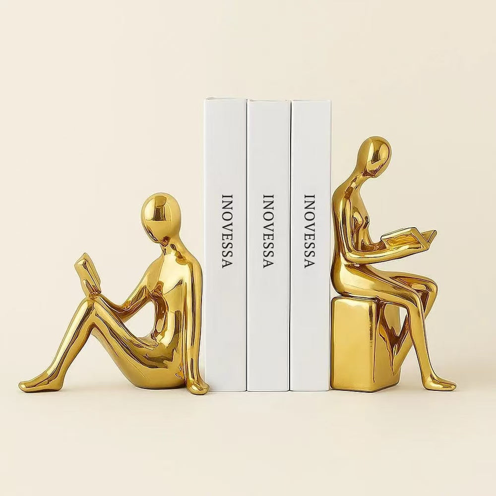 READ   &   REST   BOOKEND   SCULPTURE   SET