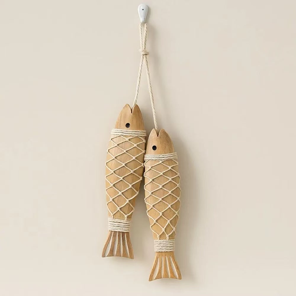COASTAL   WOODEN   FISH   WALL   HANGING