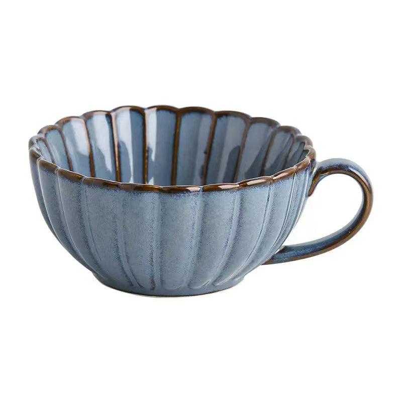 RETRO   CERAMIC   SAUCER   SET