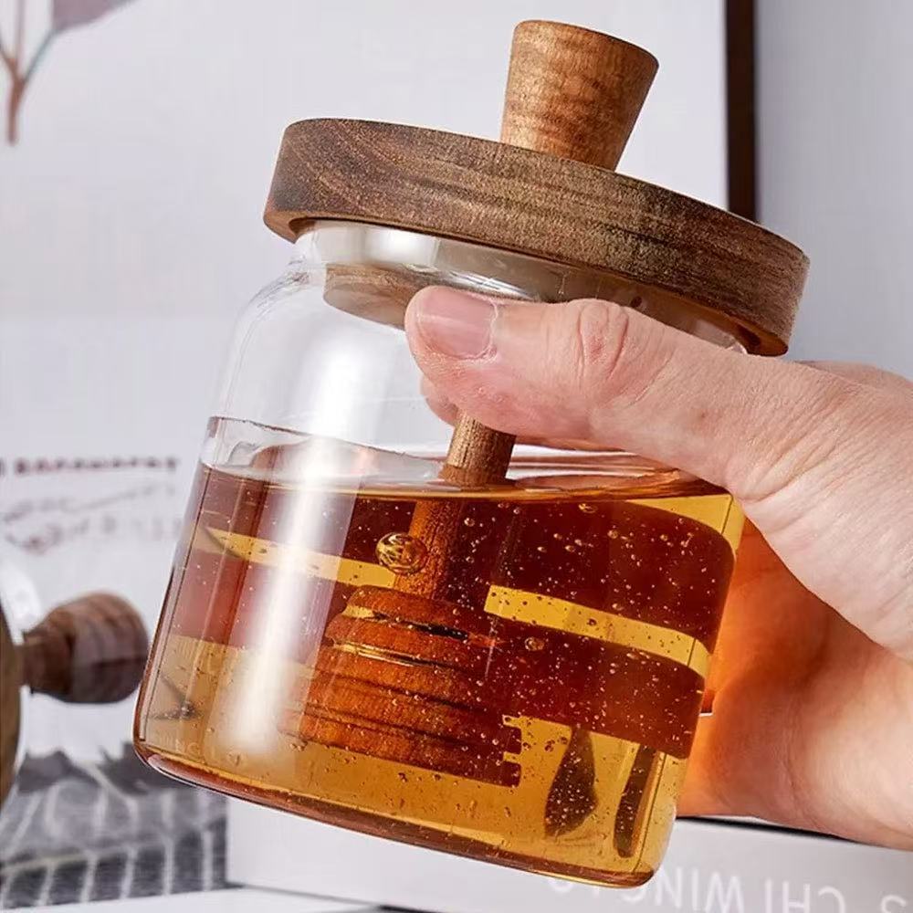 GLASS   HONEY   JAR