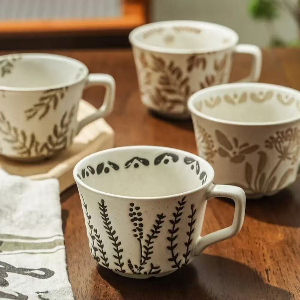MINIMALIST   NORDIC   HAND-PAINTED  CERAMIC   MUG