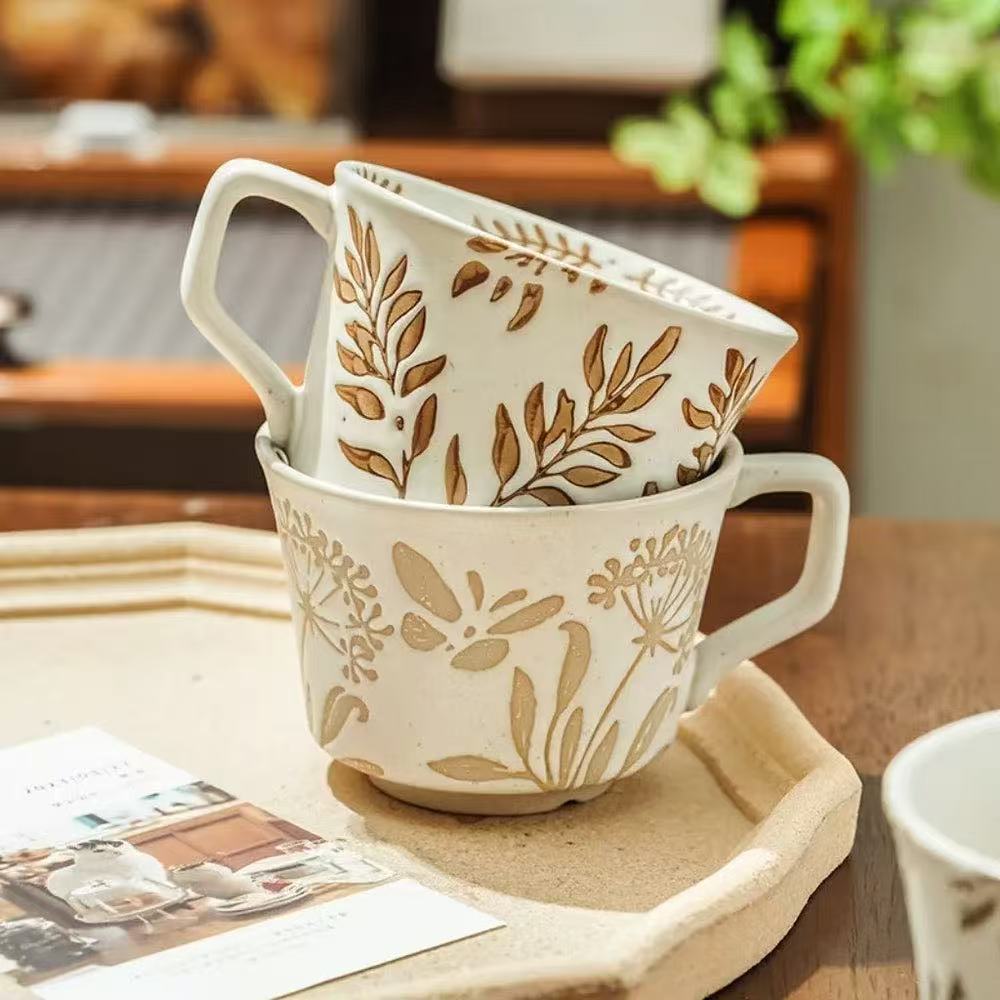 MINIMALIST   NORDIC   HAND-PAINTED  CERAMIC   MUG