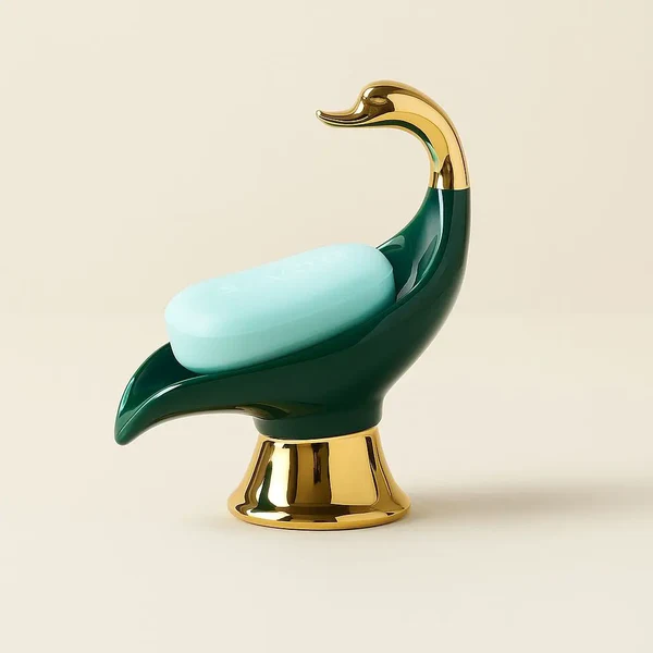 SWAN  SOAP  DISH-CERAMIC  BATHROOM  HOLDER